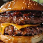 Teriyaki Parmesan Burgers with American Cheese