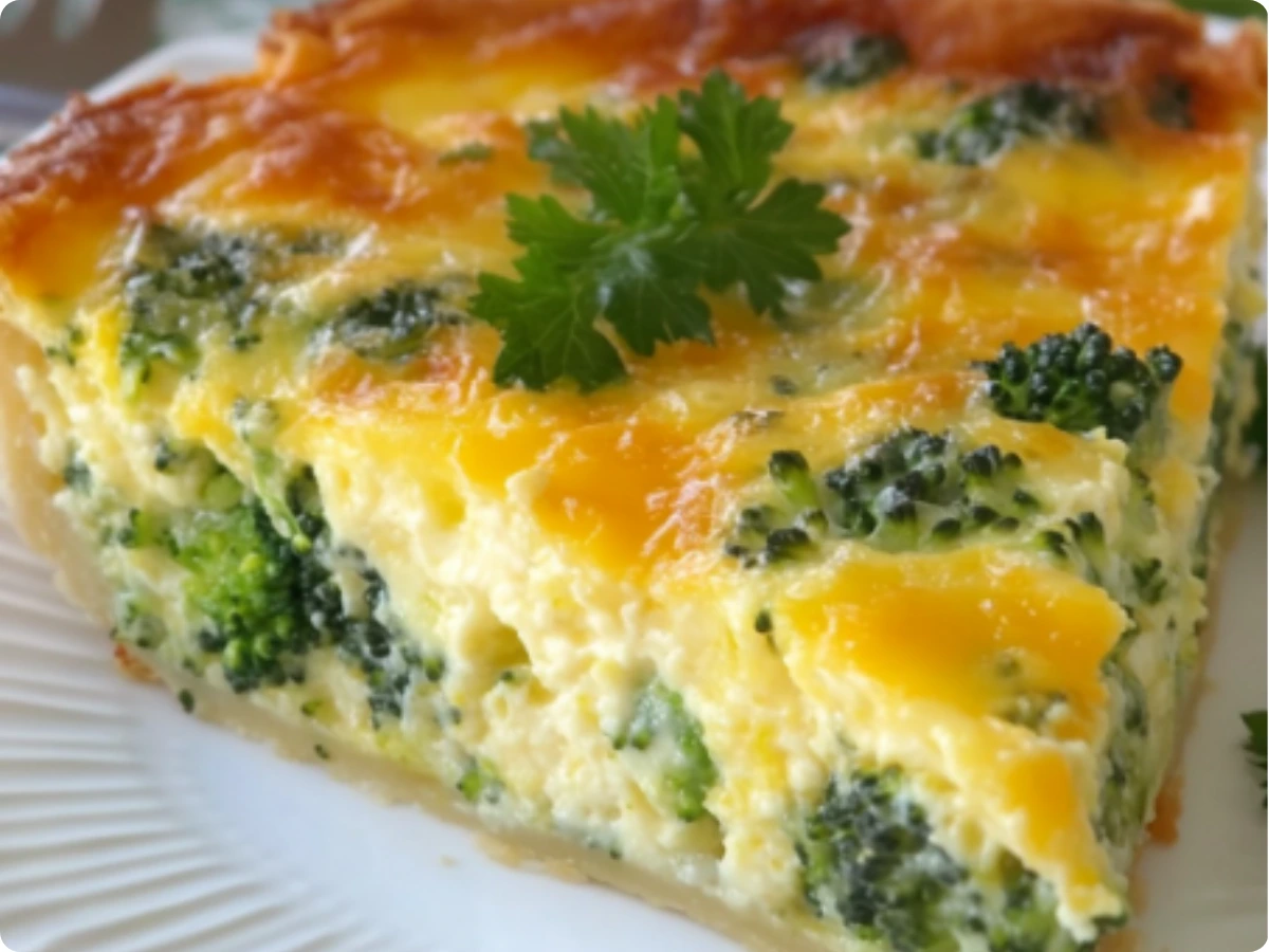 Crustless Broccoli Cheddar Quiche