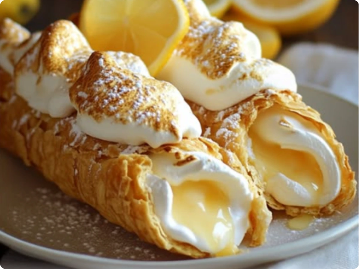 Lemon Meringue Pie Cannolis