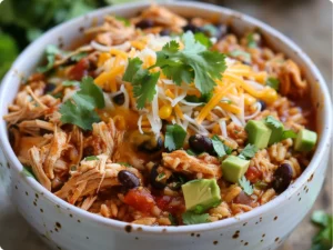 Slow Cooker Taco Chicken and Rice