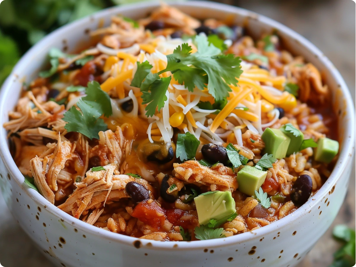 Slow Cooker Taco Chicken and Rice