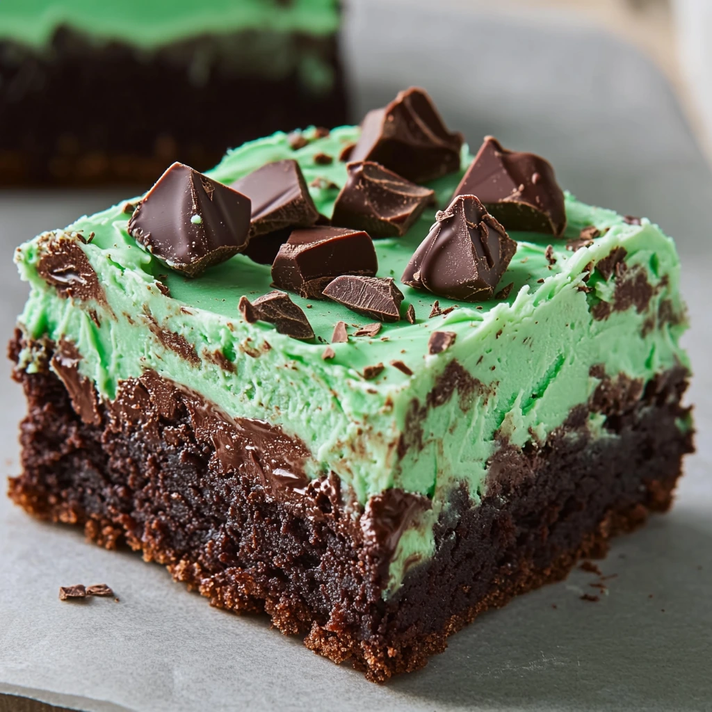 Mint Chocolate Chip Brownies