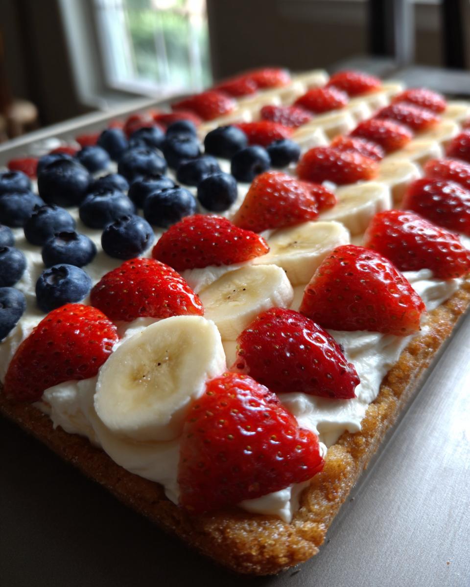 Patriotic 4th of July American Flag Fruit Pizza for Memorial Day 5 American Flag Fruit Pizza for Memorial Day - detail 1