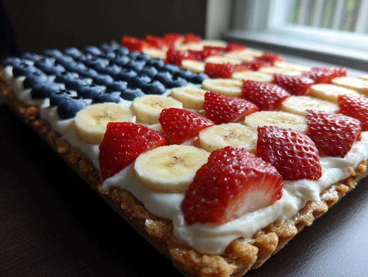 American Flag Fruit Pizza for Memorial Day