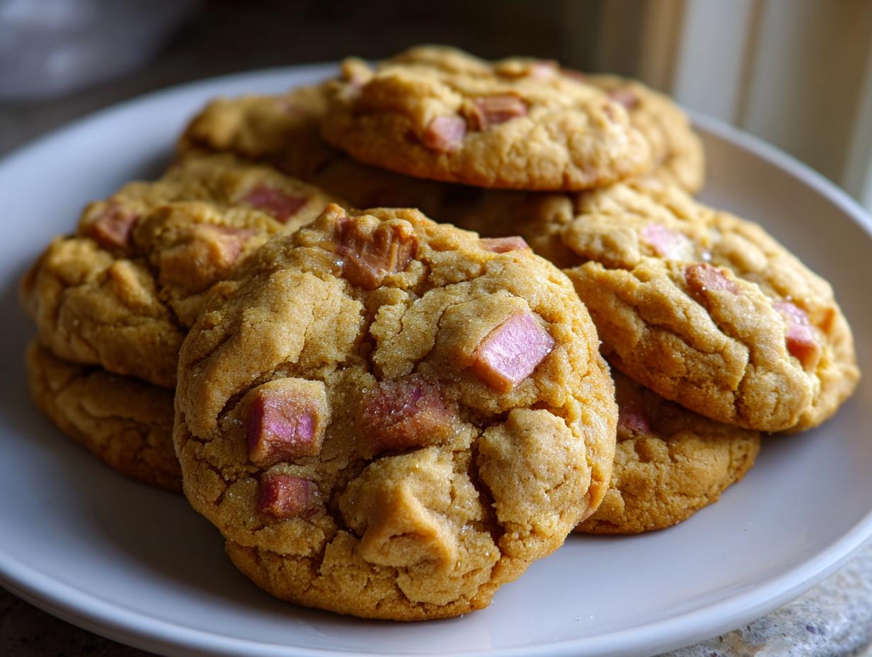 Brown Sugar Rhubarb Cookies