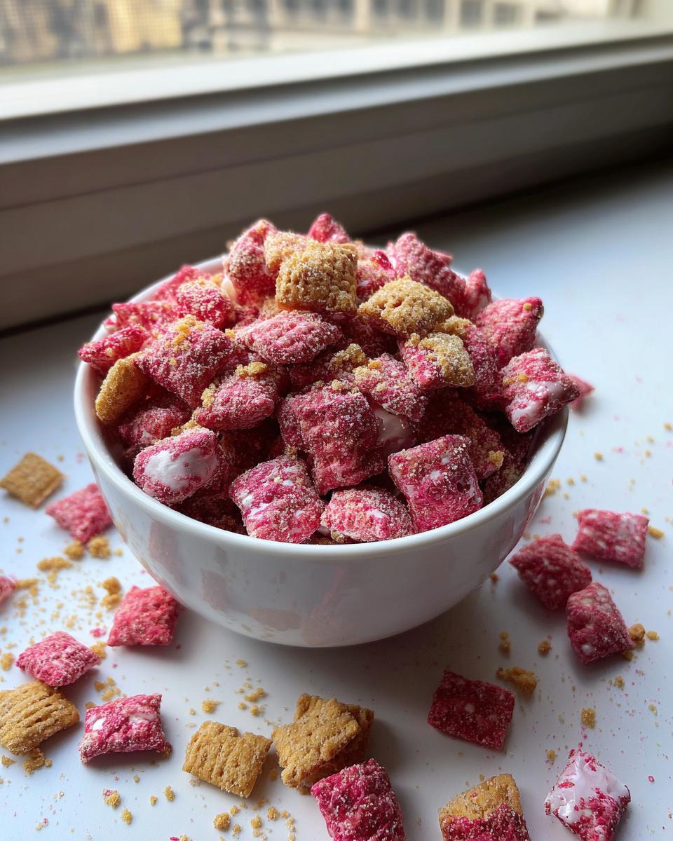 Irresistible Cherry Cheesecake Puppy Chow in 15 Minutes 5 Cherry Cheesecake Puppy Chow - detail 1