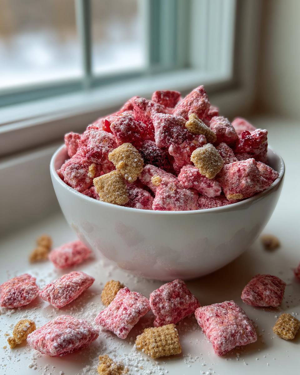 Irresistible Cherry Cheesecake Puppy Chow in 15 Minutes 7 Cherry Cheesecake Puppy Chow - detail 3