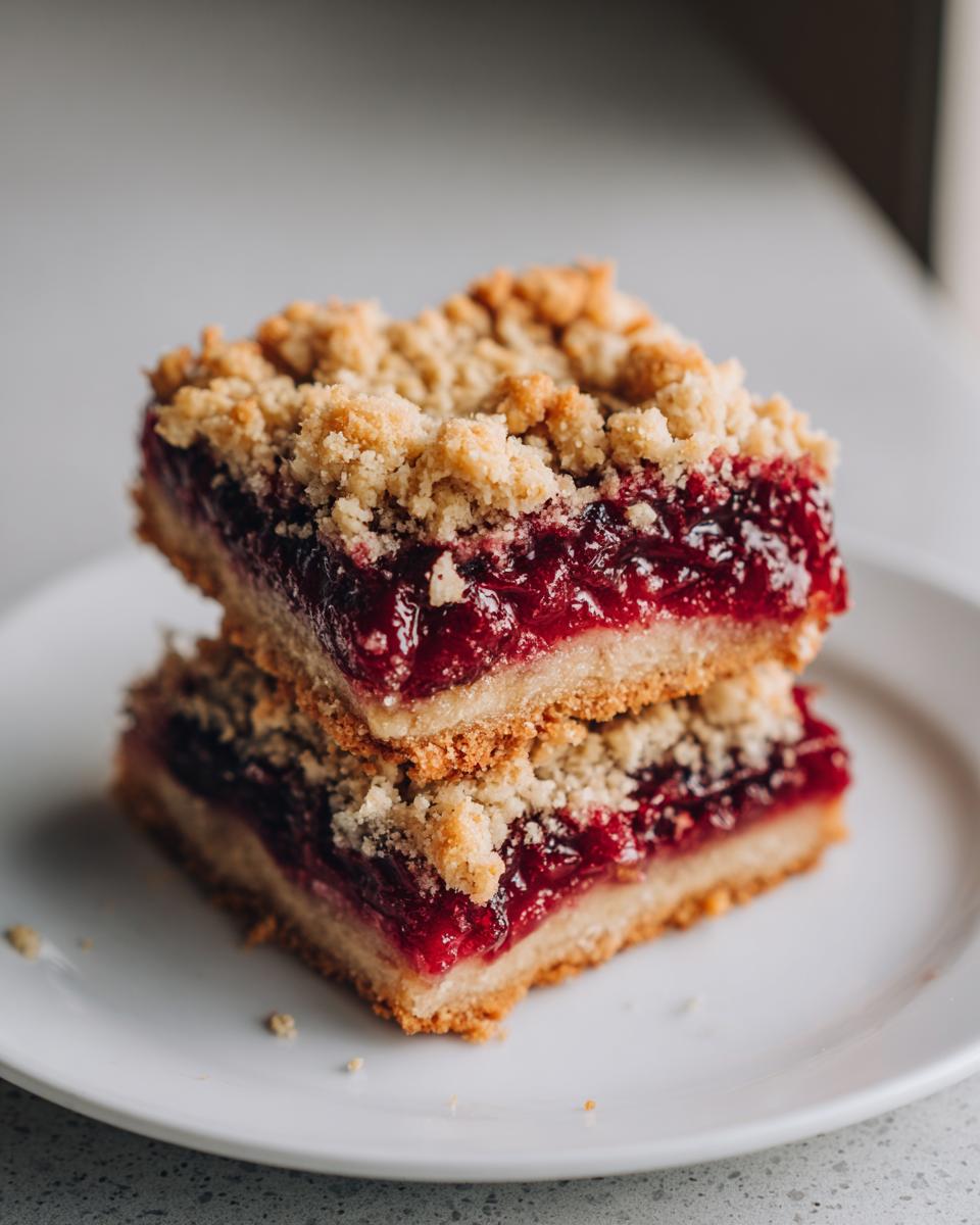 Cherry Pie Crumb Bars Recipe - Crunchy Creamy Sweet - detail 4