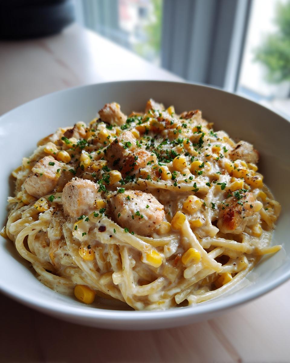 Delicious 30-Minute Creamy Chicken and Corn Pasta 6 Creamy Chicken and Corn Pasta - detail 1