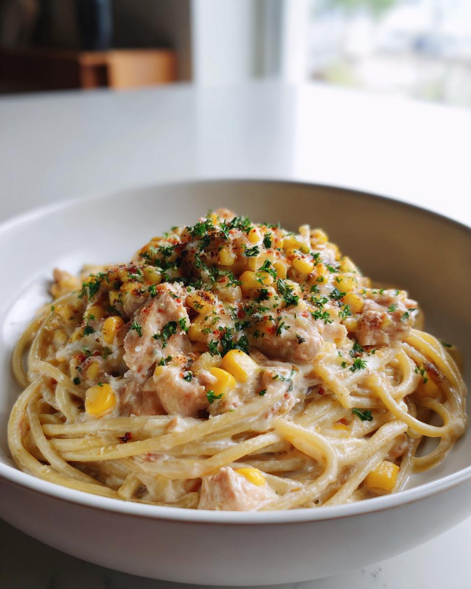Delicious 30-Minute Creamy Chicken and Corn Pasta 8 Creamy Chicken and Corn Pasta - detail 3