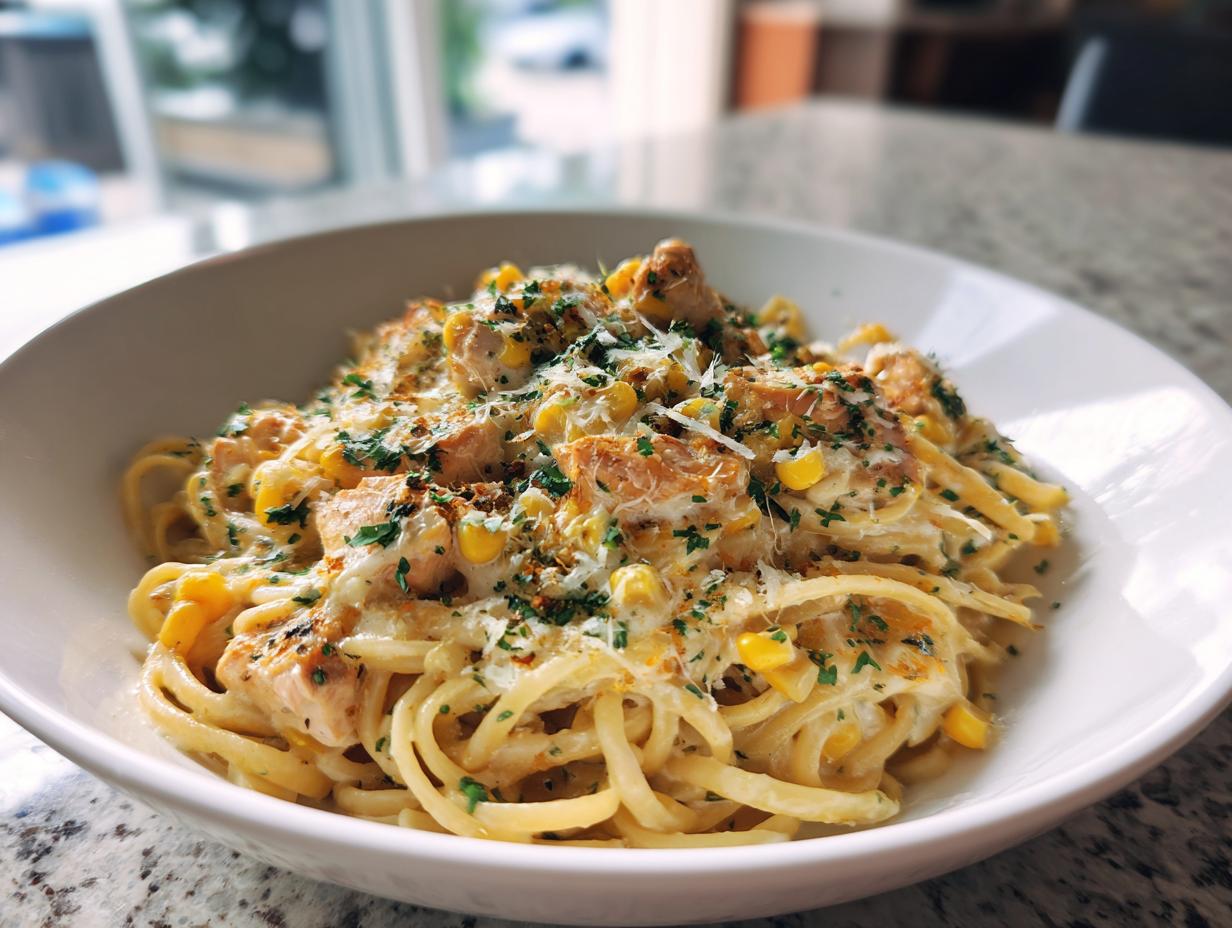 Creamy Chicken and Corn Pasta
