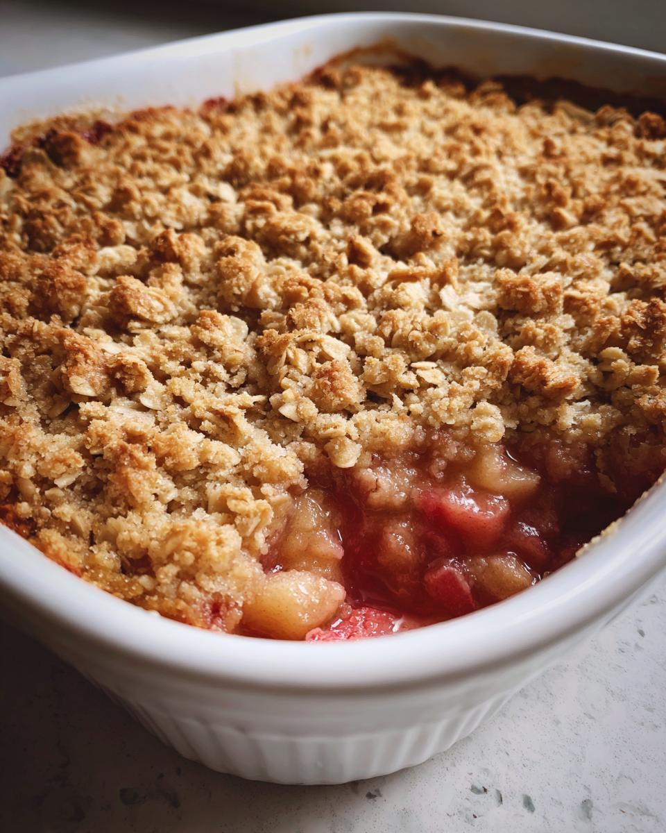 Irresistible Easy Rhubarb Crisp Recipe in 3 Simple Steps 7 Easy Rhubarb Crisp - detail 2