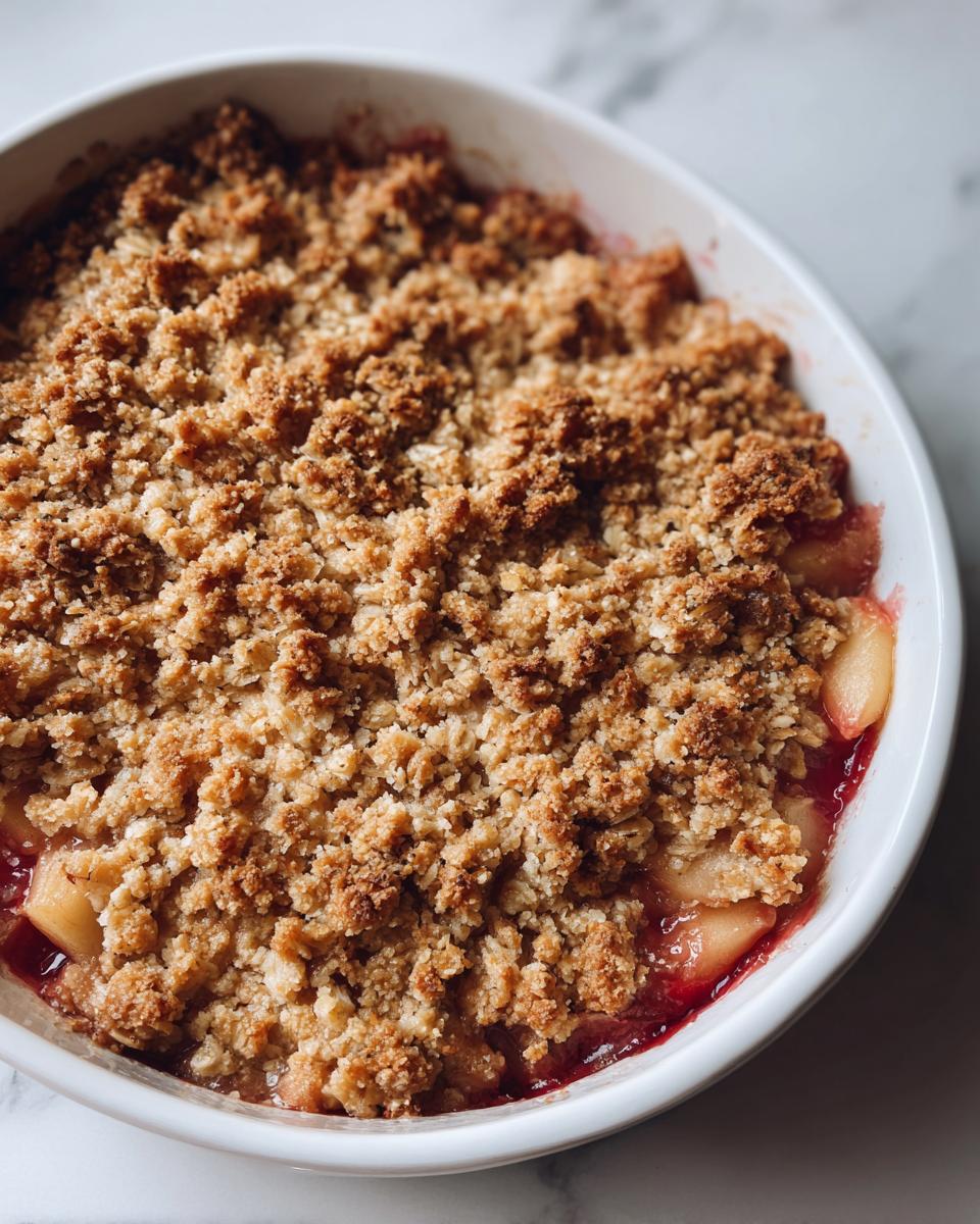 Irresistible Easy Rhubarb Crisp Recipe in 3 Simple Steps 8 Easy Rhubarb Crisp - detail 3