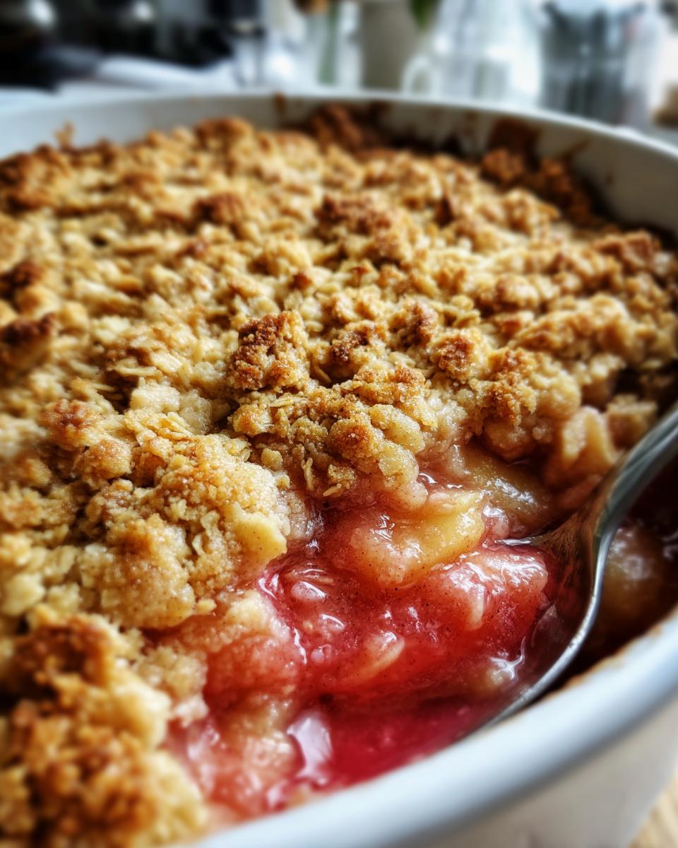 Irresistible Easy Rhubarb Crisp Recipe in 3 Simple Steps 9 Easy Rhubarb Crisp - detail 4