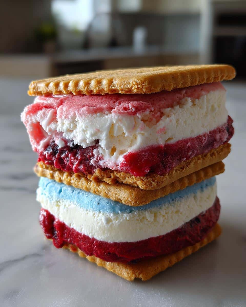 Patriotic Mini Ice Cream Sandwiches - detail 3