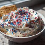 Irresistible Red, White and Blue Funfetti Dip in 10 Minutes 10 Red, White and Blue Funfetti Dip (No Bake!)