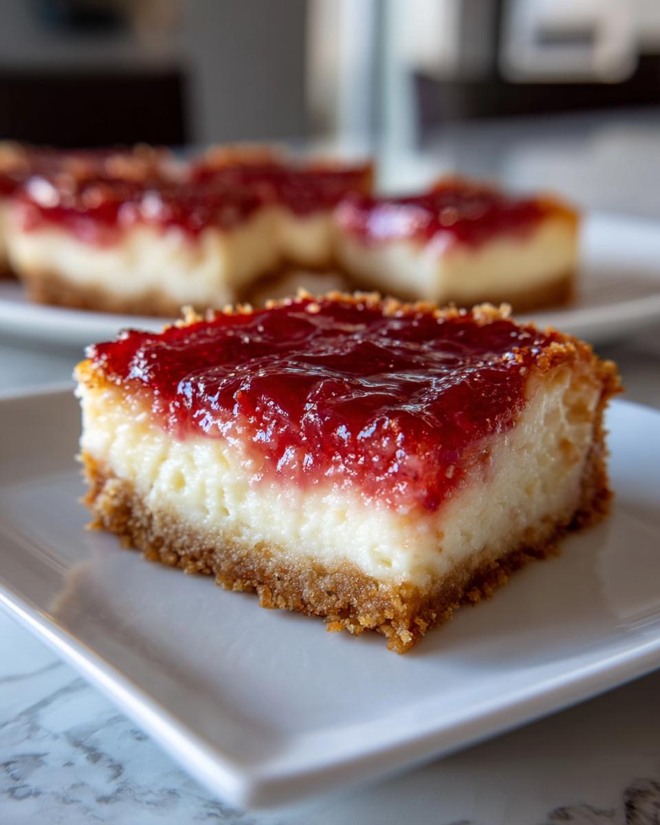 Irresistible Rhubarb Cheesecake Squares in 4 Easy Steps 6 Rhubarb Cheesecake Squares - detail 1