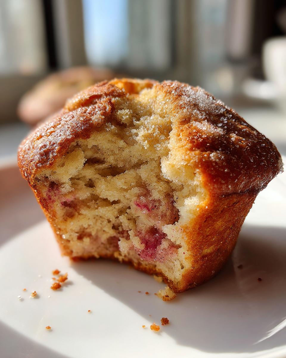 Rhubarb Muffins with Greek Yogurt - detail 2