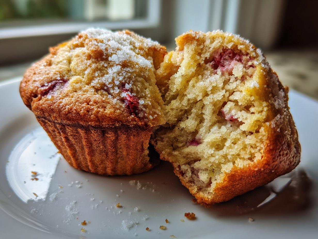 Rhubarb Muffins with Greek Yogurt
