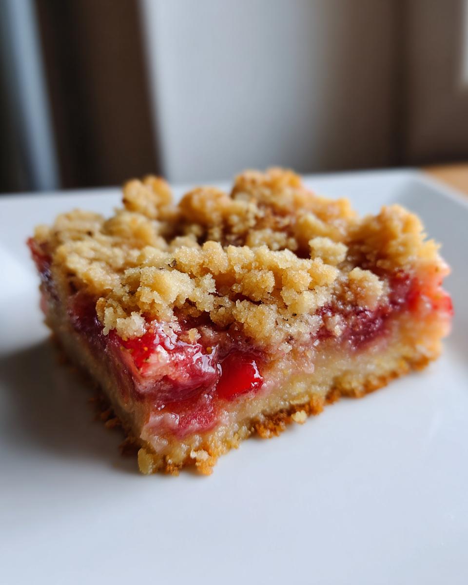 Irresistible Strawberry Rhubarb Crumble Bars Recipe 6 Strawberry Rhubarb Crumble Bars - detail 1