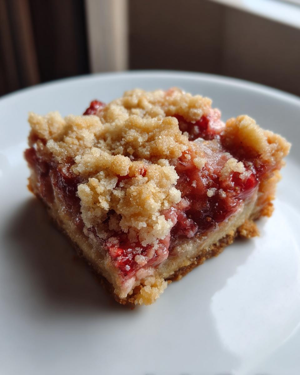 Irresistible Strawberry Rhubarb Crumble Bars Recipe 8 Strawberry Rhubarb Crumble Bars - detail 3
