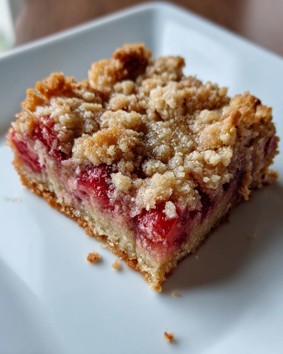 Irresistible Strawberry Rhubarb Crumble Bars Recipe 9 Strawberry Rhubarb Crumble Bars - detail 4