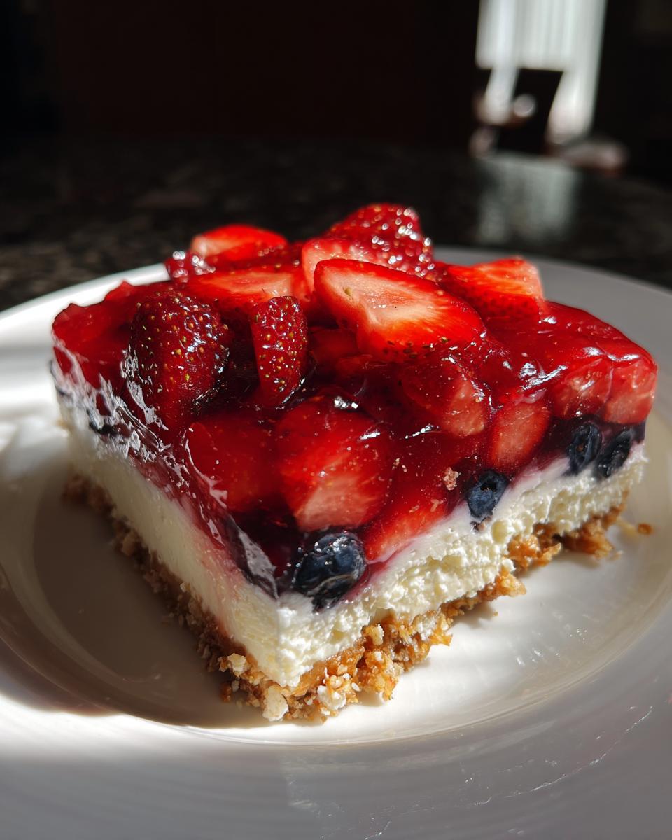 Heavenly Strawberry and Blueberry Pretzel Salad in 3 Easy Steps 6 Strawberry and Blueberry Pretzel Salad - detail 1