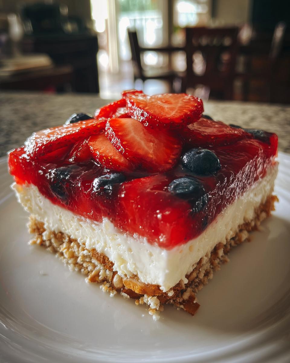 Heavenly Strawberry and Blueberry Pretzel Salad in 3 Easy Steps 9 Strawberry and Blueberry Pretzel Salad - detail 4
