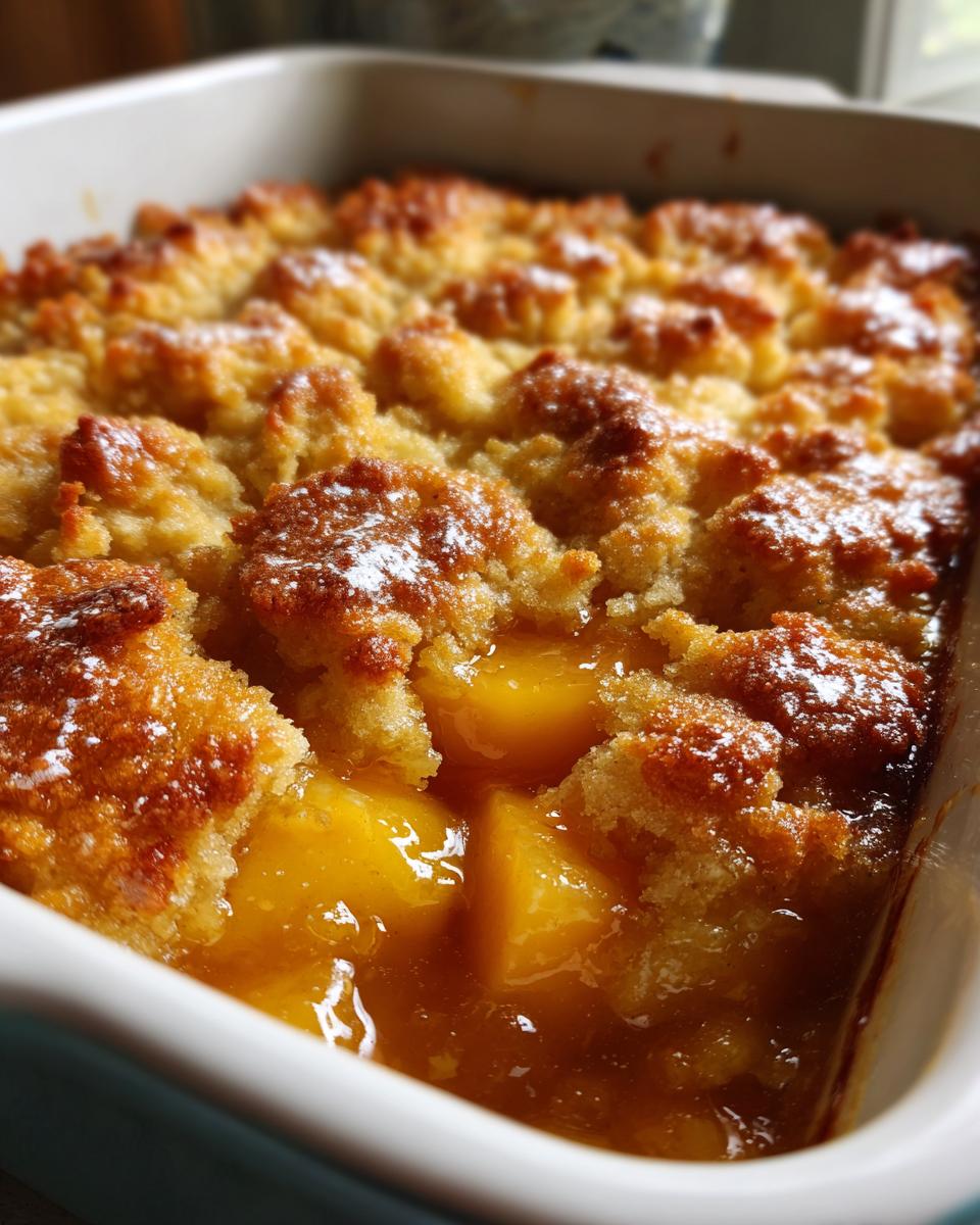 Effortless 2-Ingredient Peach Cobbler Recipe Everyone Craves 6 2-Ingredient Peach Cobbler - detail 2