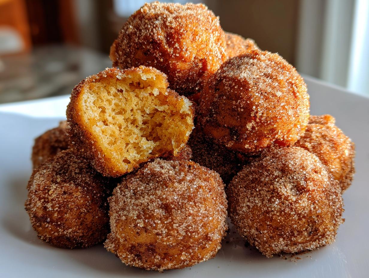 Air Fryer Pumpkin Spice Donut Bites