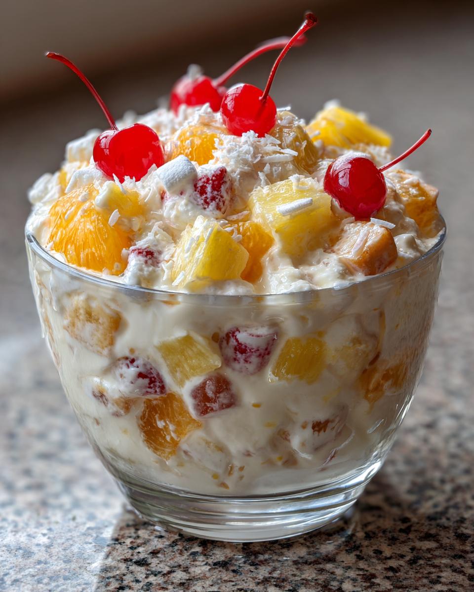 Dreamy 15-Minute Ambrosia Salad Recipe for Perfect Potlucks 8 Ambrosia Salad - detail 3