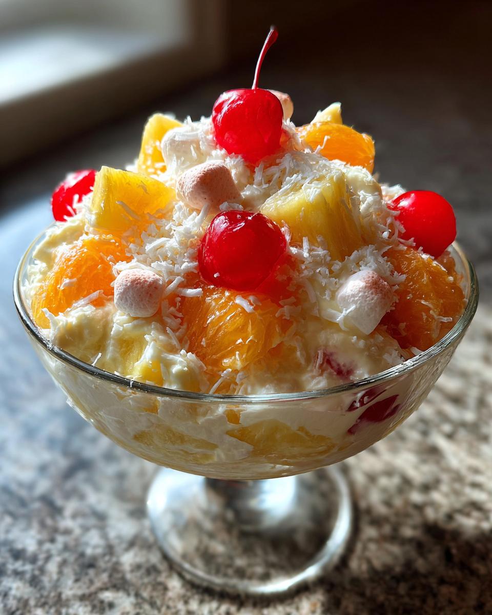 Dreamy 15-Minute Ambrosia Salad Recipe for Perfect Potlucks 9 Ambrosia Salad - detail 4