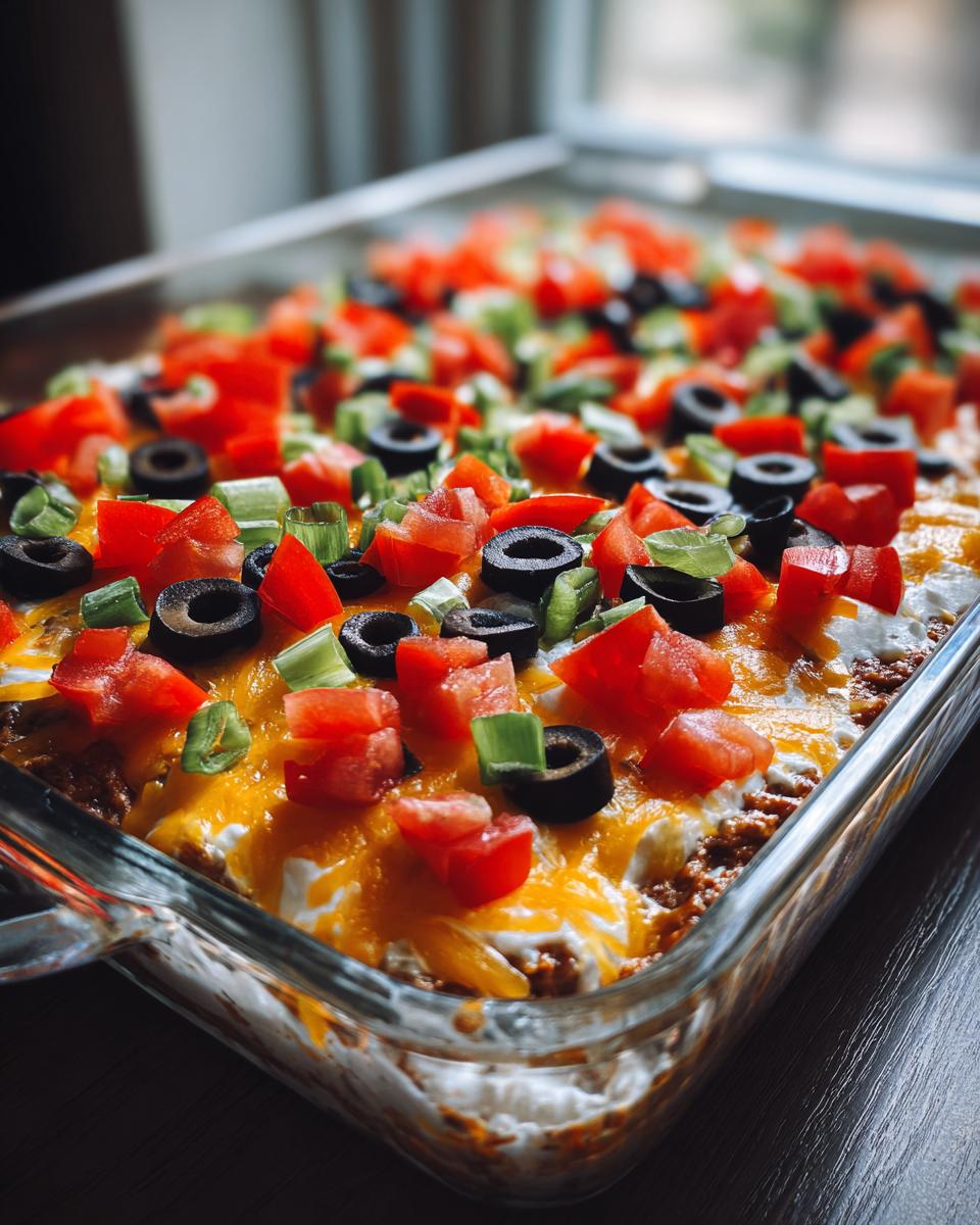 American Flag Layered Taco Dip - detail 2