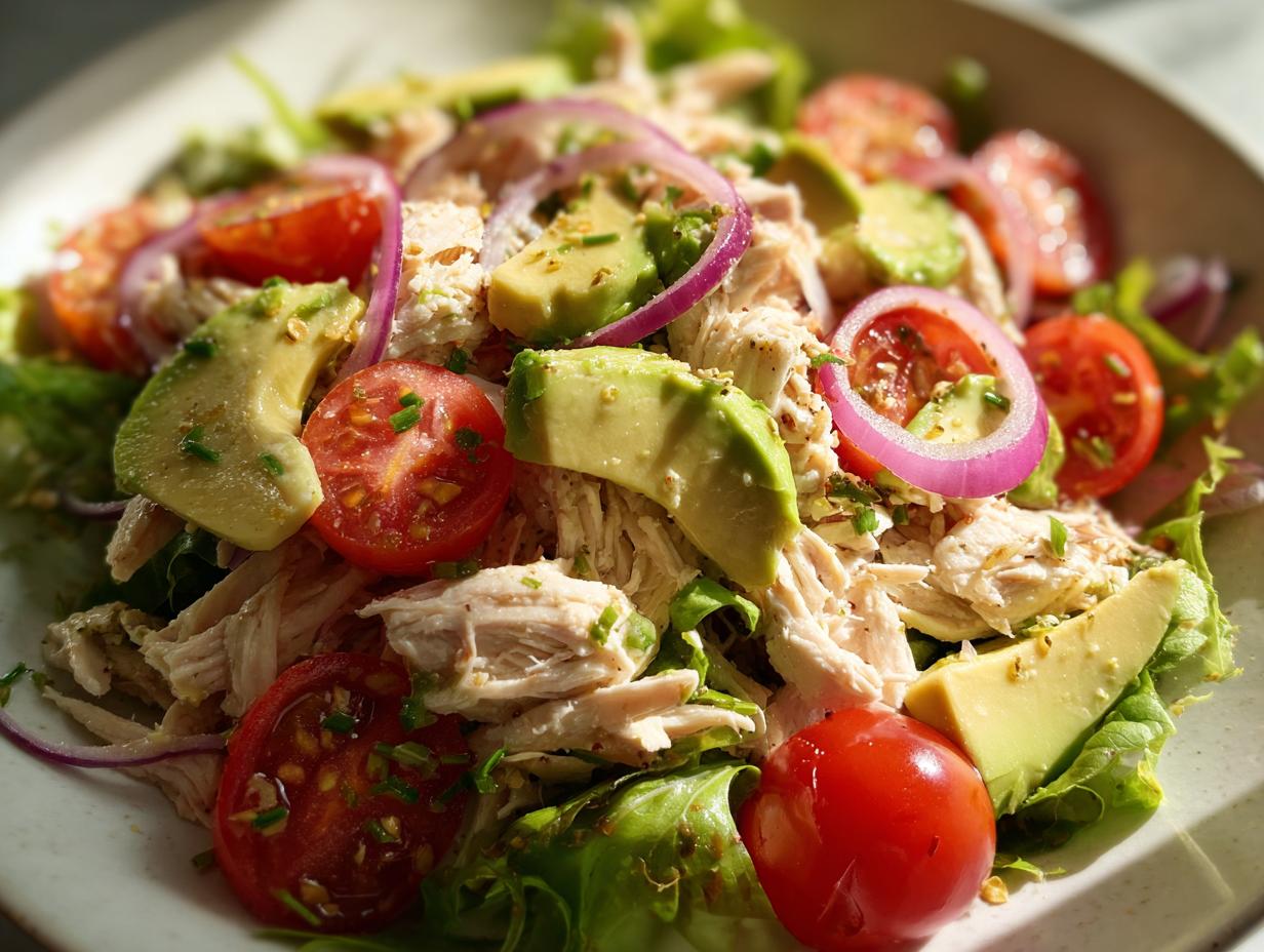 Avocado Chicken Salad with Lemon Vinaigrette