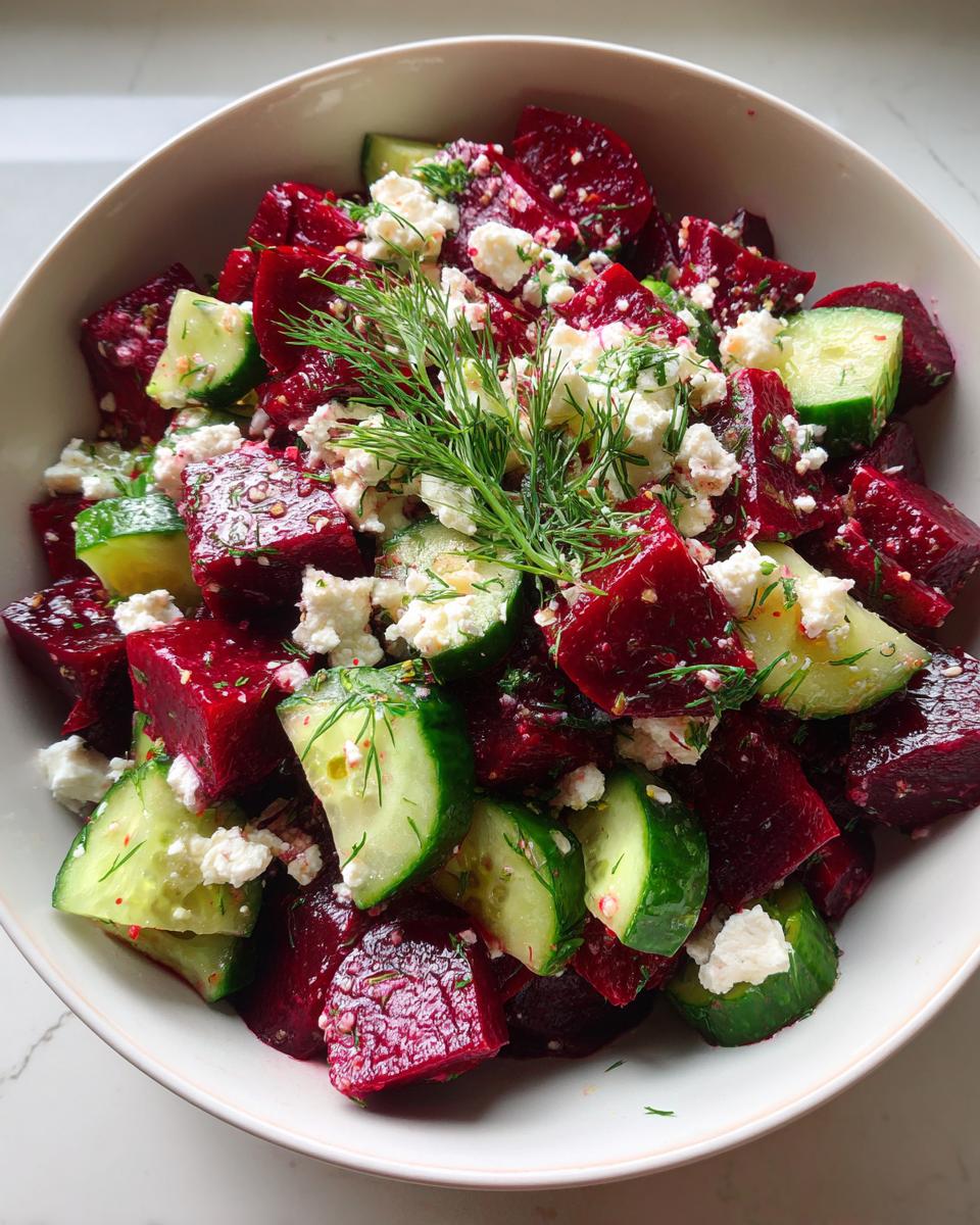 Beet Salad with Feta, Cucumbers and Dill - detail 2