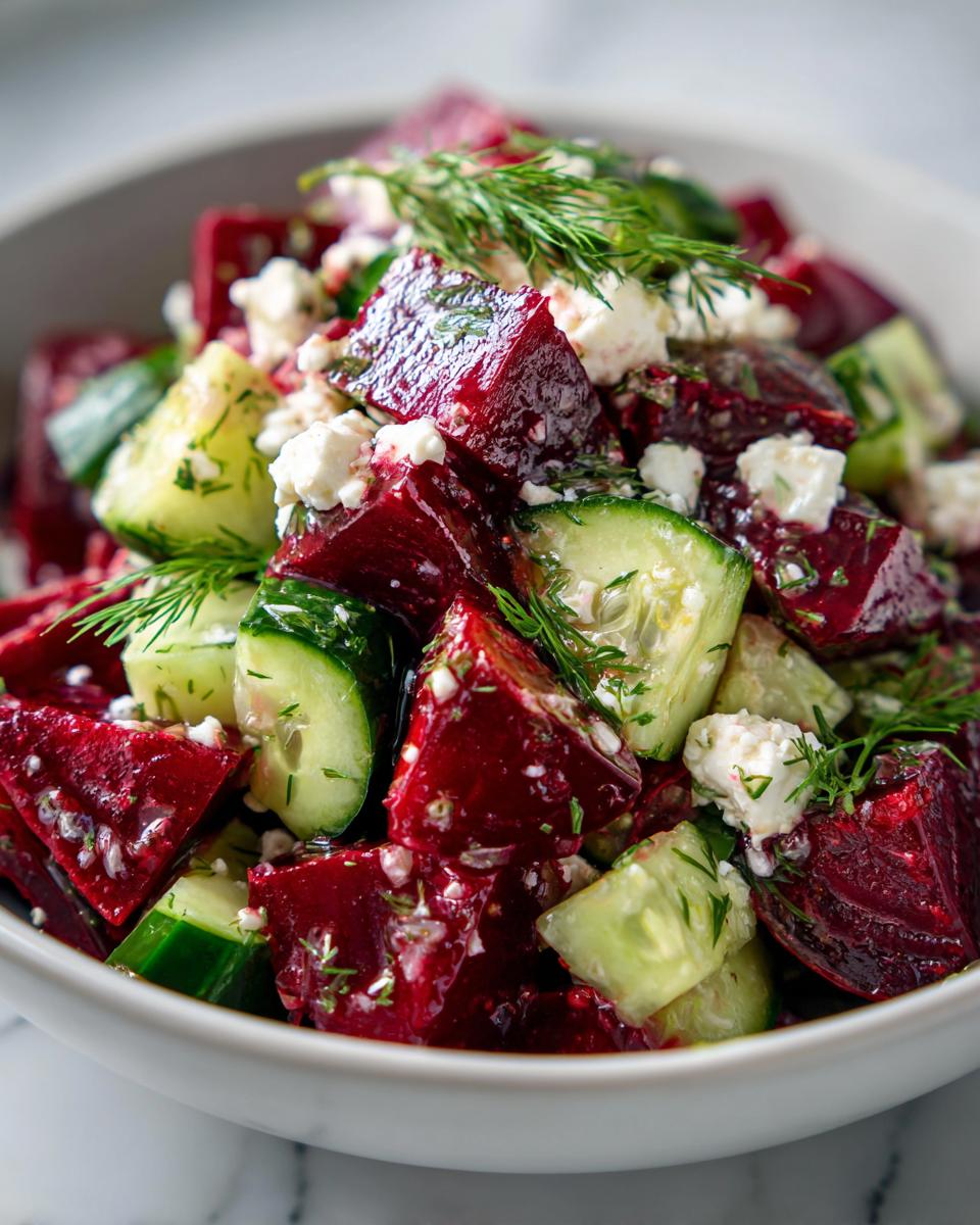Beet Salad with Feta, Cucumbers and Dill - detail 3