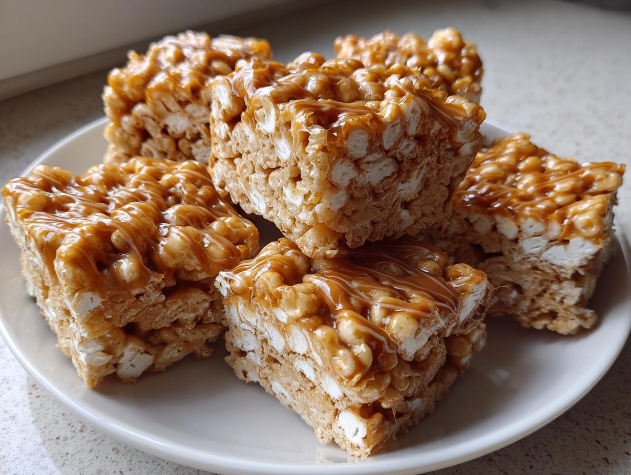 Brown Butter Dulce de Leche Rice Krispie Treats