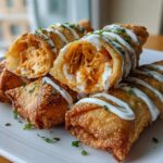 Crunchy Buffalo Chicken Dip Egg Rolls Recipe - 12 Irresistible Bites 8 Buffalo Chicken Dip Egg Rolls