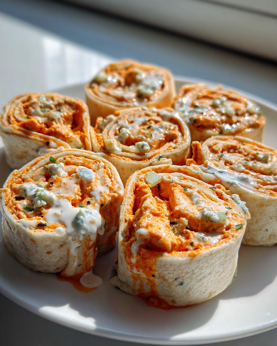 Savory Buffalo Chicken Tortilla Pinwheels: A 5-Star Party Snack 6 Buffalo Chicken Tortilla Pinwheels - detail 1