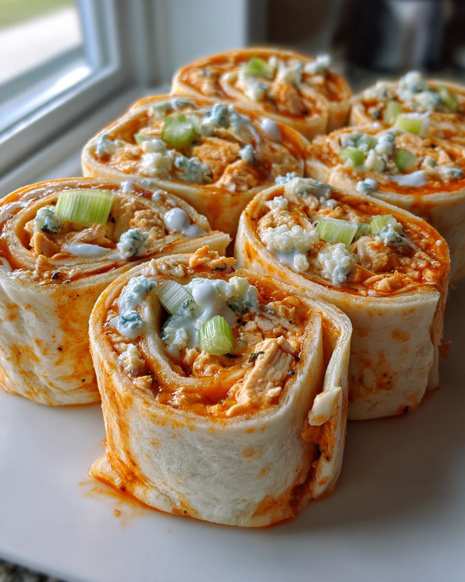Savory Buffalo Chicken Tortilla Pinwheels: A 5-Star Party Snack 9 Buffalo Chicken Tortilla Pinwheels - detail 4