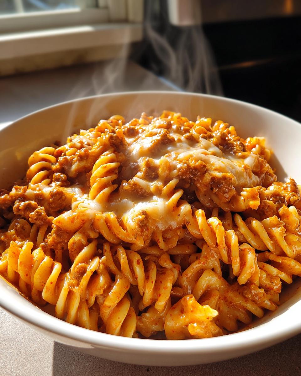 30-Minute Cajun Cheesy Beef Rotini with Irresistible Cream 4 Cajun Cheesy Beef Rotini in Creamy Garlic Sauce - detail 1