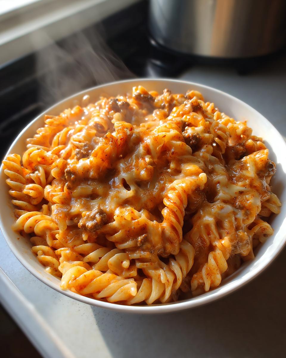 30-Minute Cajun Cheesy Beef Rotini with Irresistible Cream 5 Cajun Cheesy Beef Rotini in Creamy Garlic Sauce - detail 2