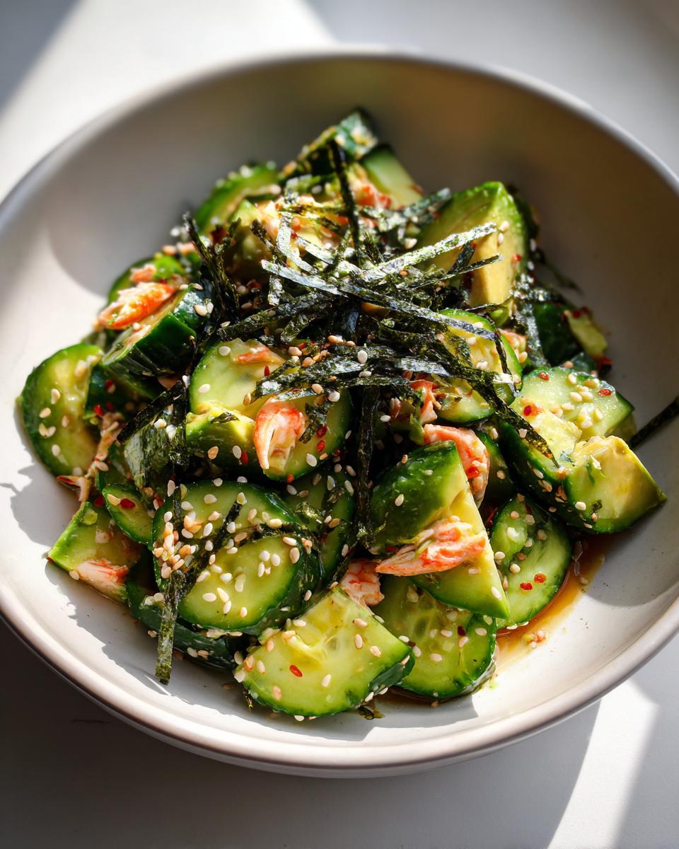 Delicious 10-Minute California Roll Cucumber Salad 9 California Roll Cucumber Salad - detail 4