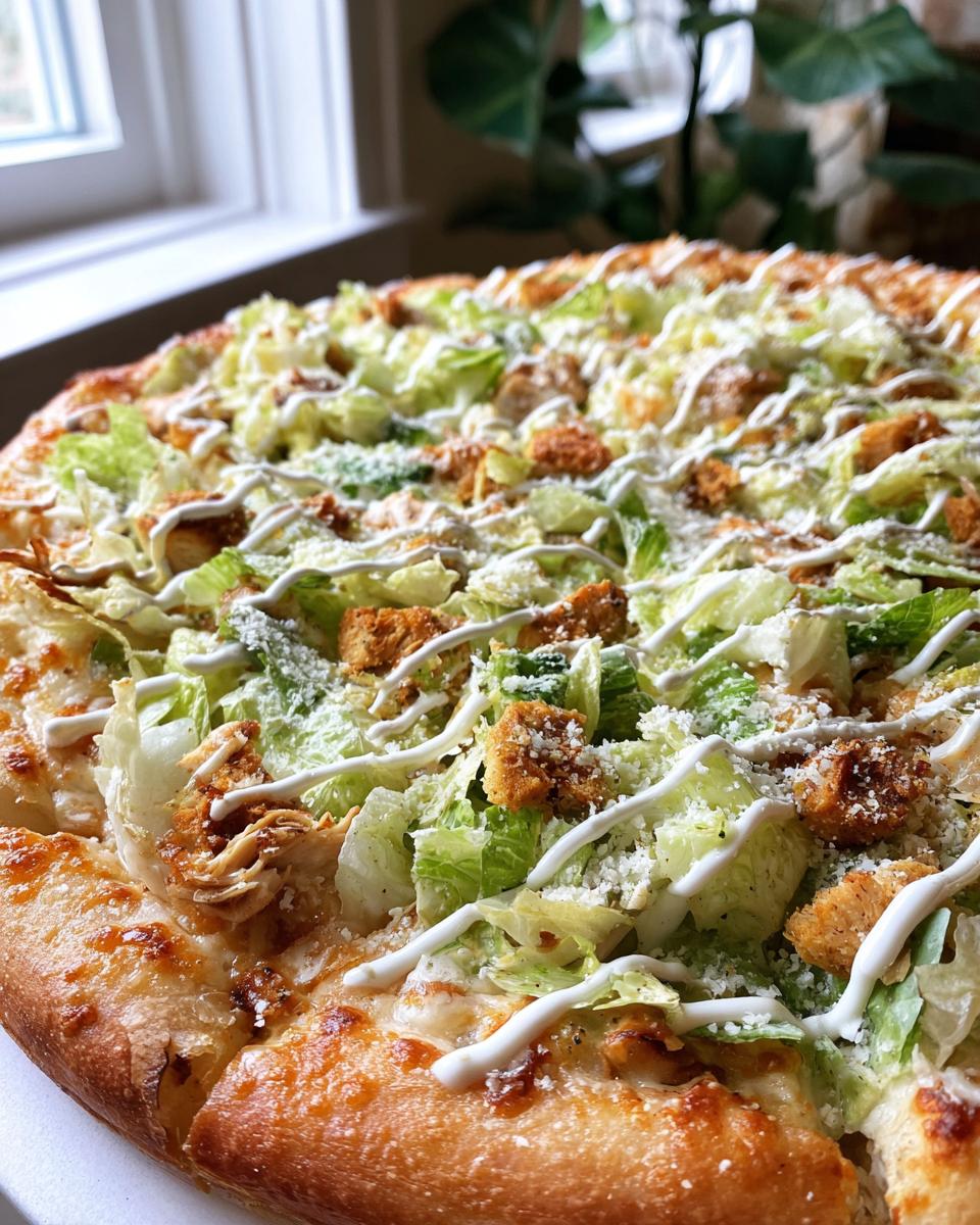 Chicken Caesar Salad Pizza - detail 3
