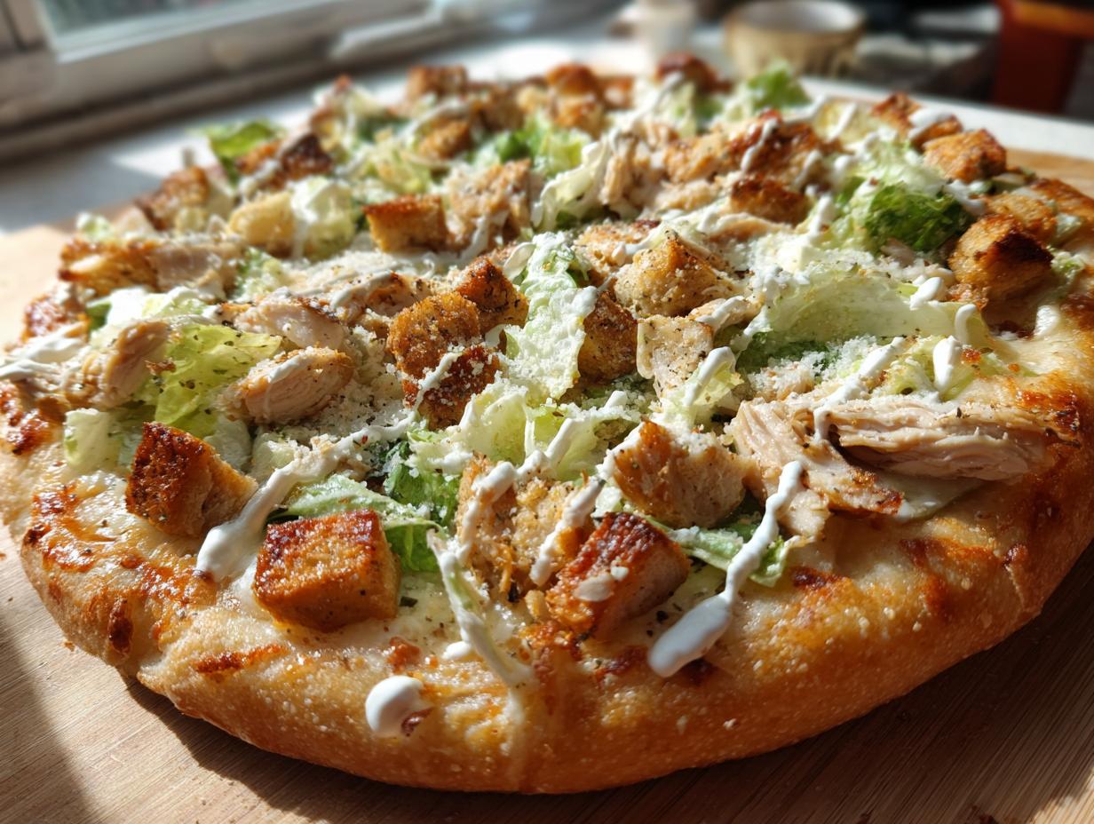 Chicken Caesar Salad Pizza