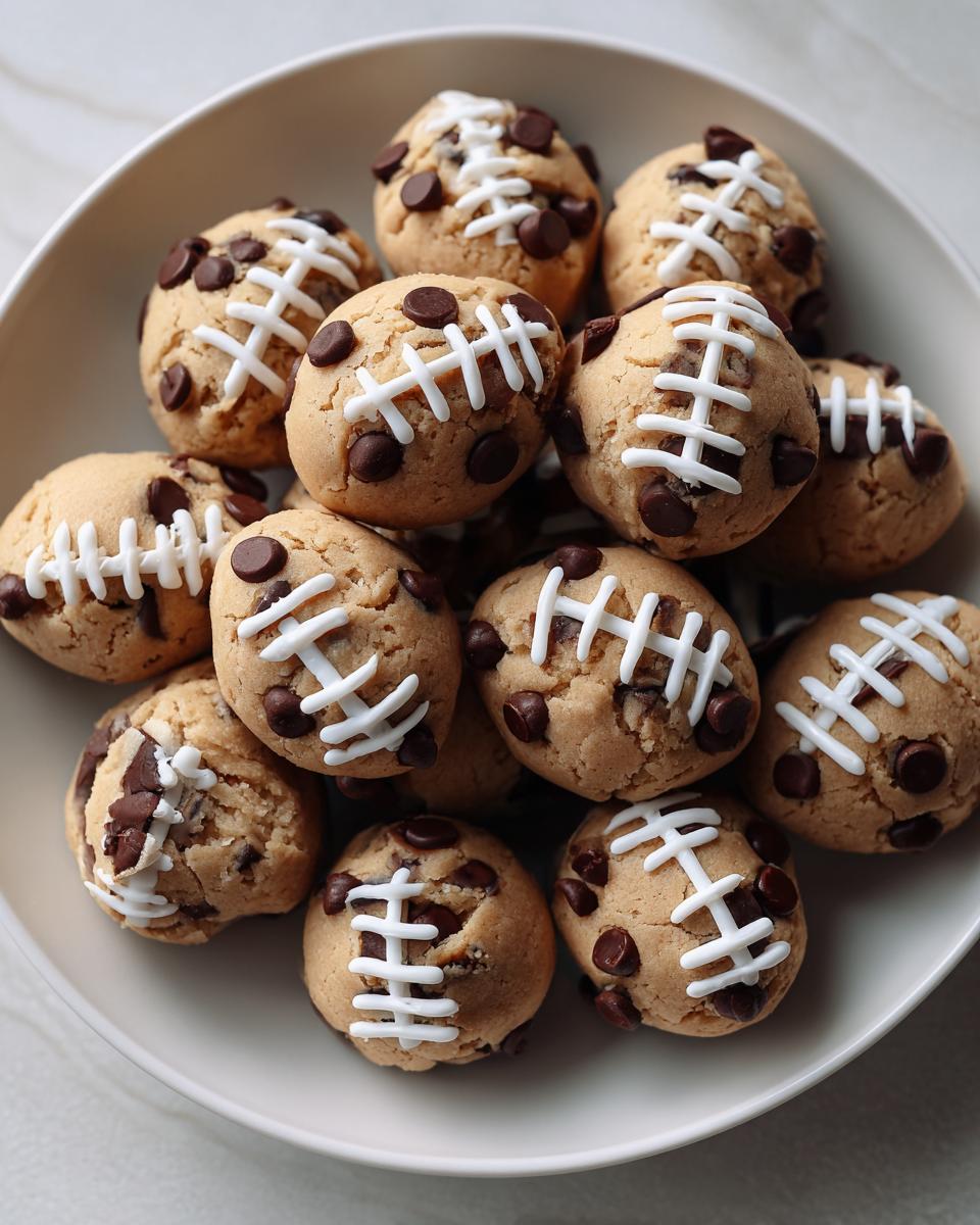 Chocolate Chip Cookie Dough Footballs - detail 1