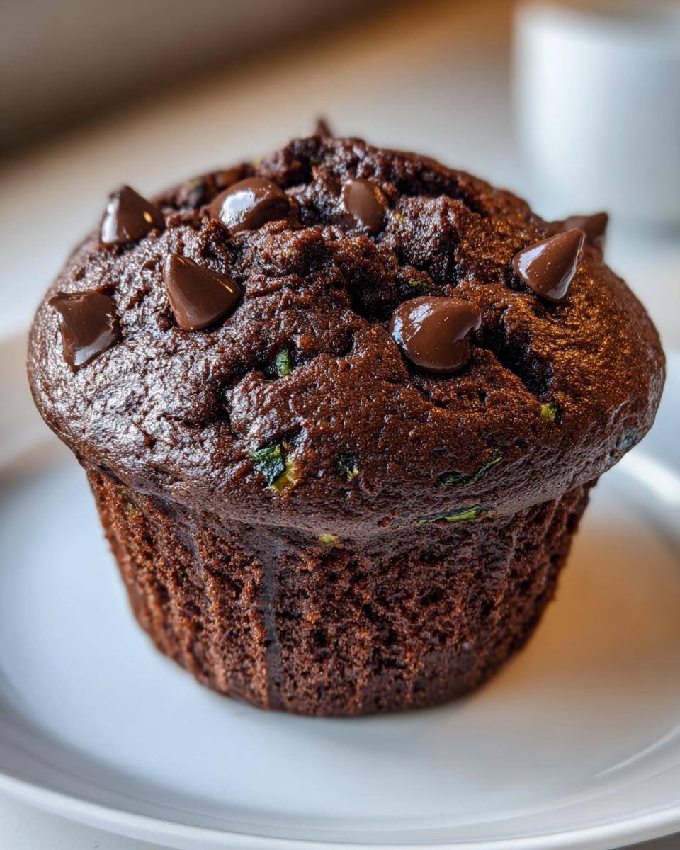 Chocolate Zucchini Muffins - detail 1