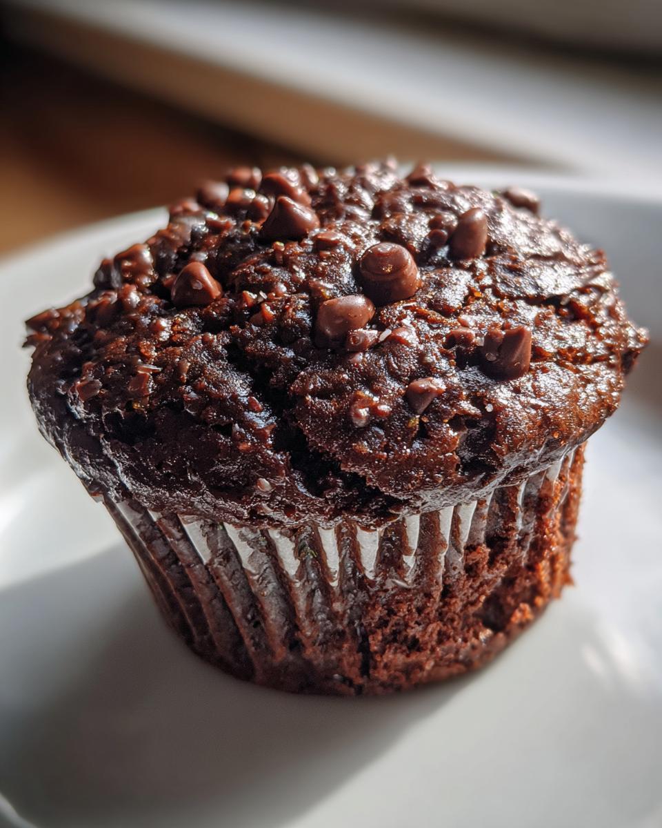 Chocolate Zucchini Muffins - detail 2