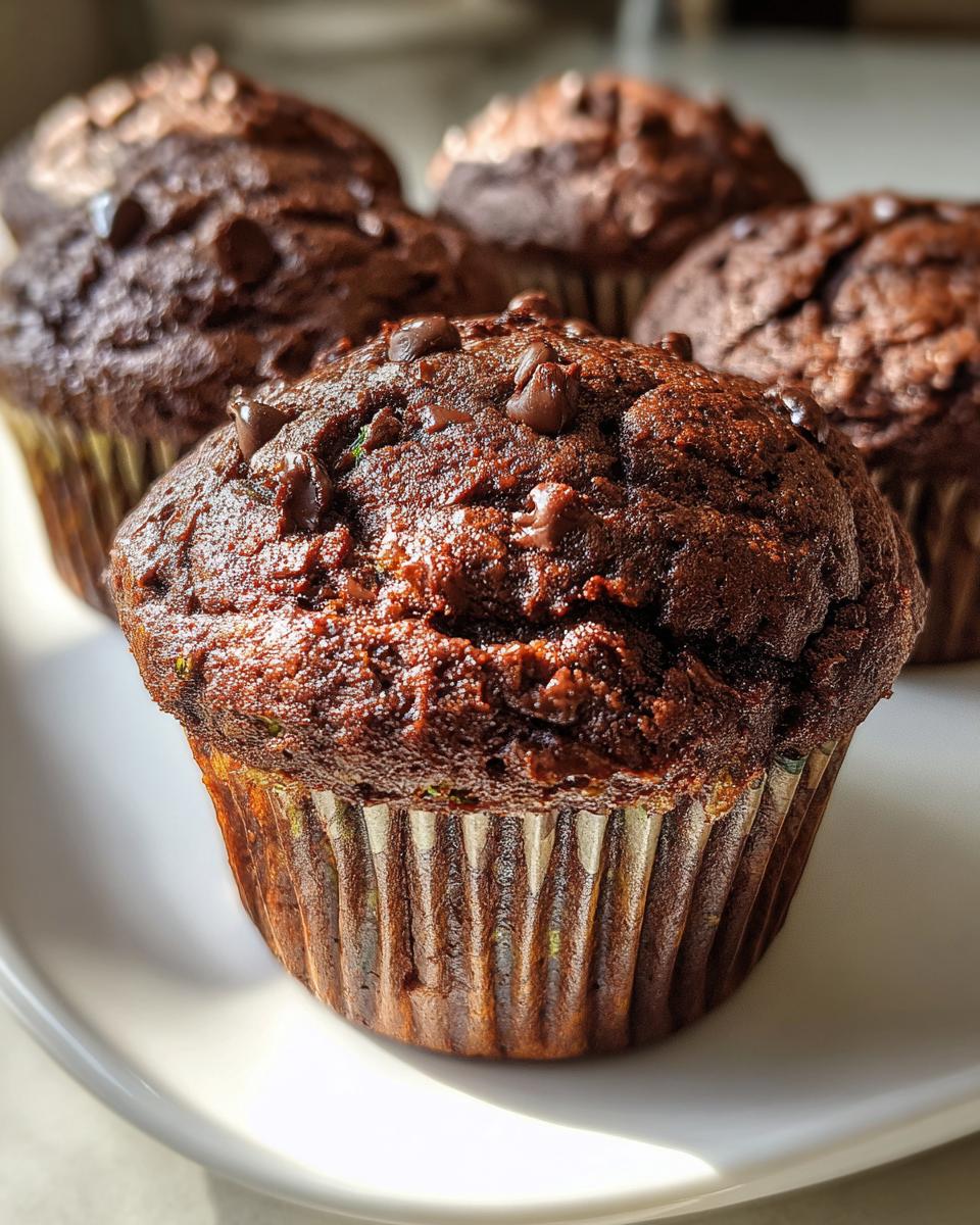Chocolate Zucchini Muffins - detail 3