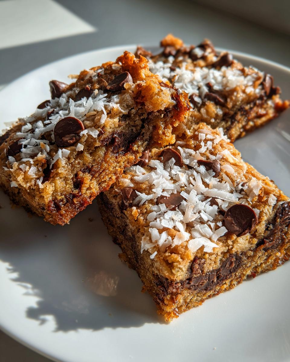 Coconut Toffee Chocolate Chip Cookie Bars - detail 2